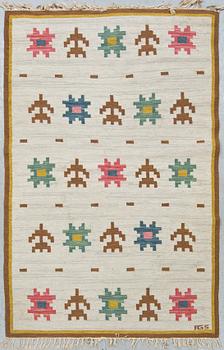 MATTA, rölakan, monogramsignerad AGS, Anna-Greta Sjöquist, 1900-talets mitt, ca 225 X 146 cm.