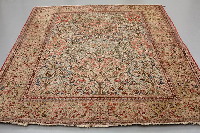 MATTO, a semi-antique Kashan Dabir, ca 294 x 206 cm.