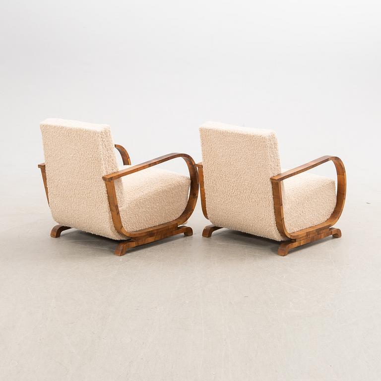 Armchairs, a pair, Art Deco, first half of the 20th century.