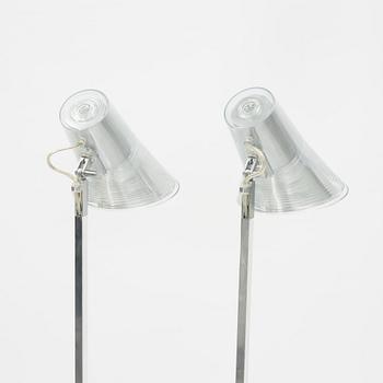 Philippe Starck, golvlampor, ett par, "Kelvin", Flos.