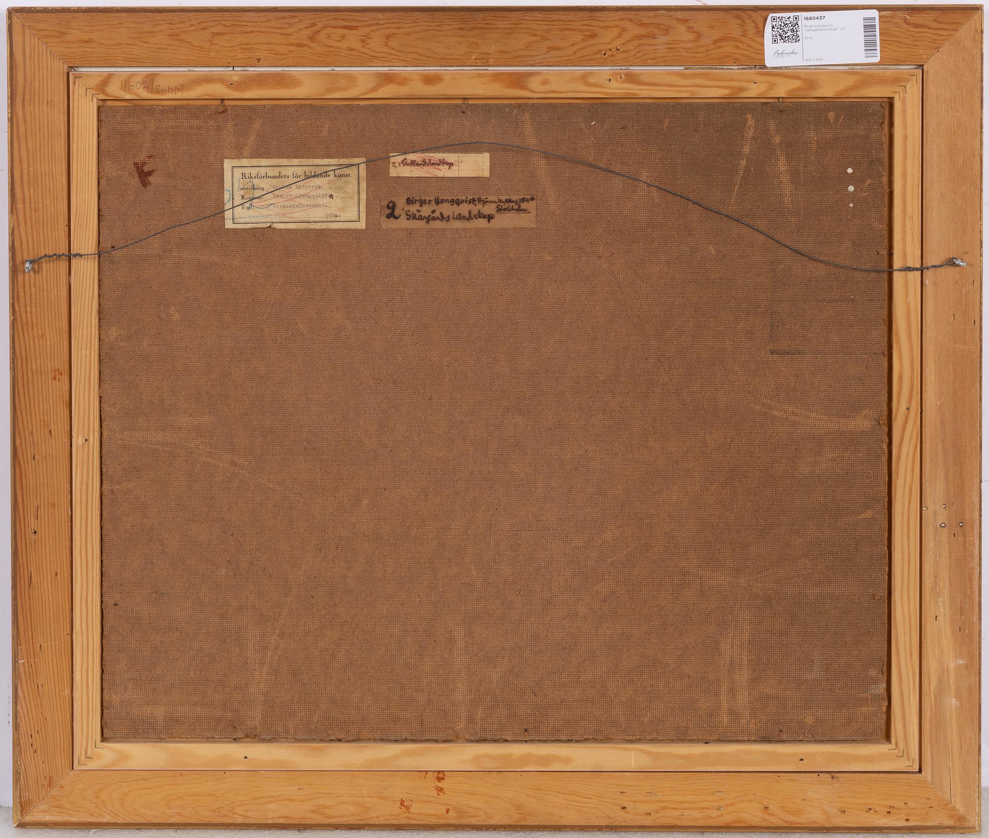 Birger Ljungquist, "Skärgårdslandskap".