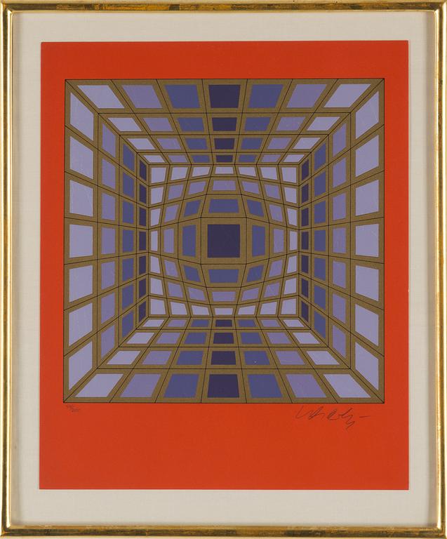 VICTOR VASARELY, serigraphy, signed and numbered 44/200.