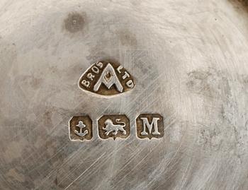 SILVERFÖREMÅL, 5 delar, 1800-/1900-tal.
