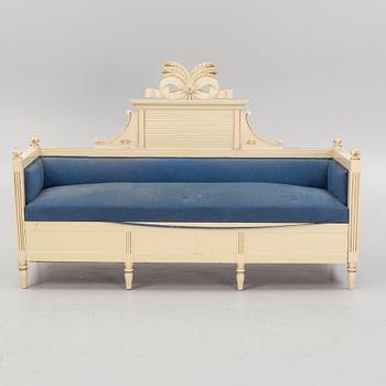 A Gustavian sofa, beginning of the 19th century.