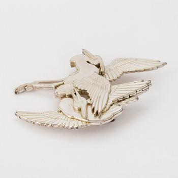 A Wiwen Nilsson sterling silver brooch. Lund 1954.