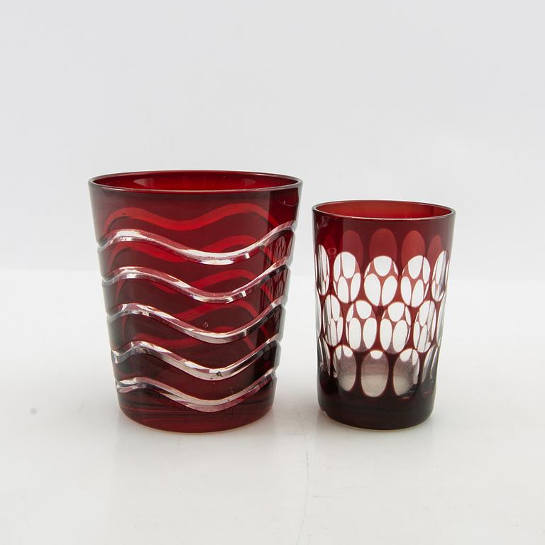 Service 34 pcs late 20th century cut glass.