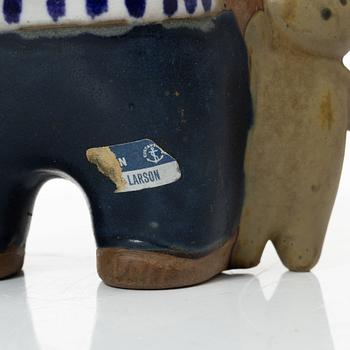 Lisa Larson, figurin, stengods, "Malin", ur serien "Larsons ungar", Gustavsberg.