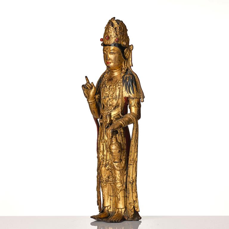 Stående Avalokiteshvara, brons. Möjligen Korea.