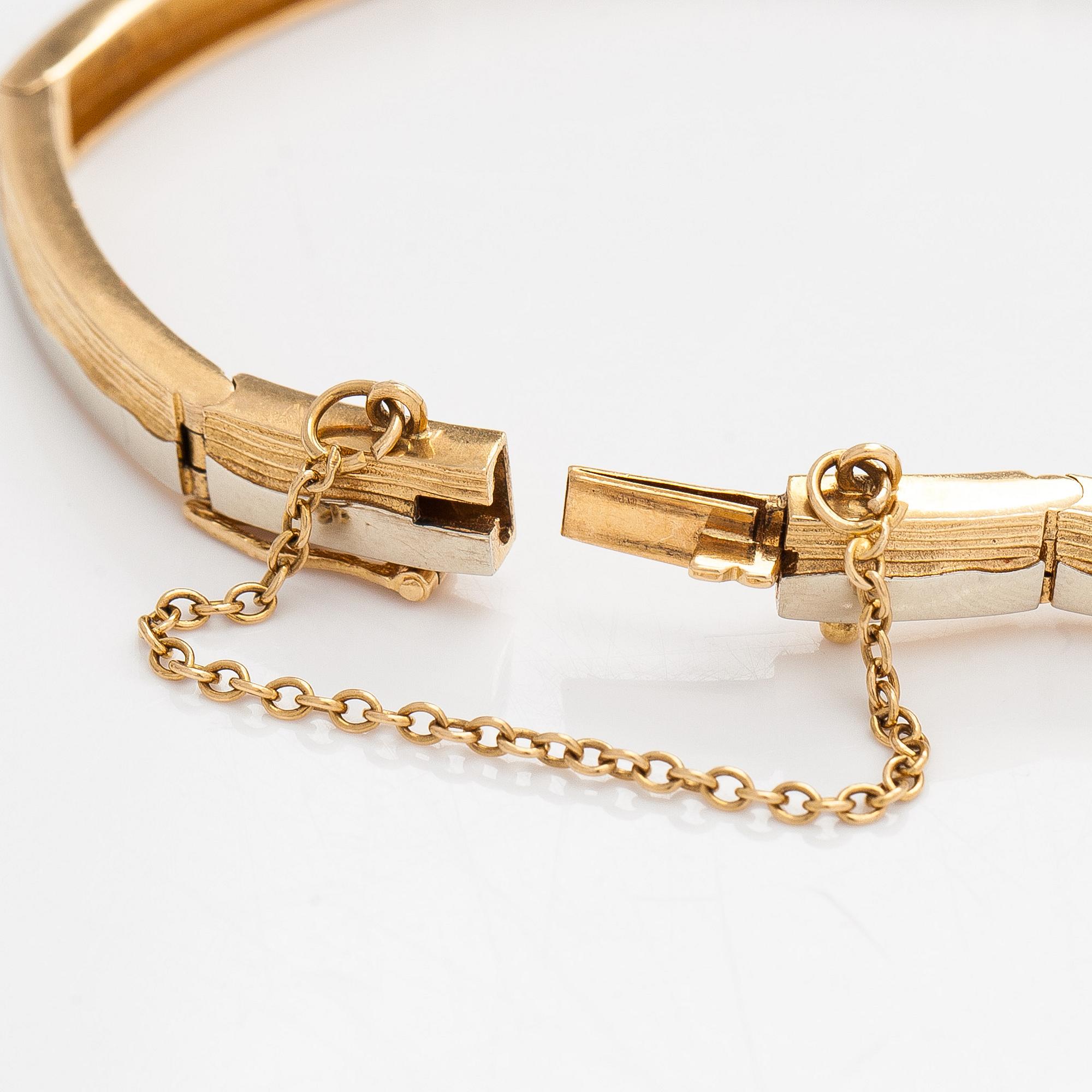 Juhani Linnovaara, armband, 18K guld och platina, Lapponia 1978.