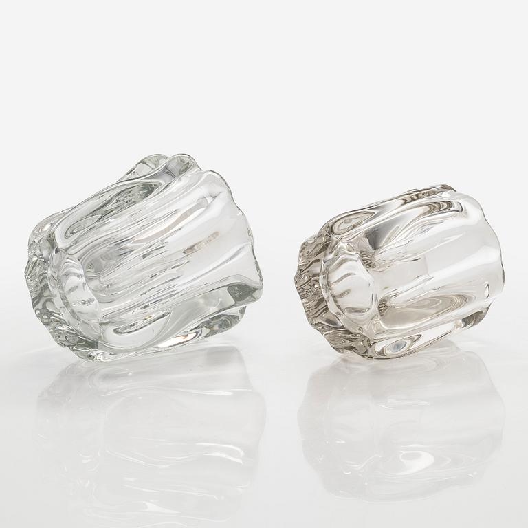 Tapio Wirkkala, vaser, 2 st, "Kalvolan kanto" (Stubbe), signerade Tapio Wirkkala 3241.