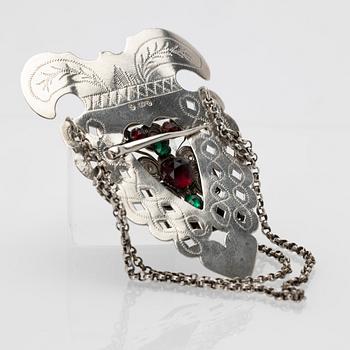 Costume jewellery, silver, Claes Christian Carlén (1830–44), Borås.