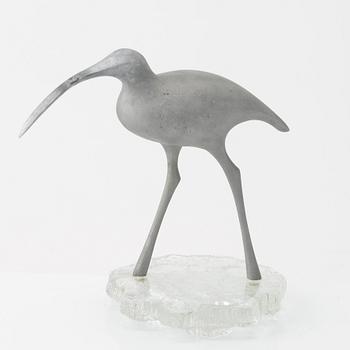 Tapio Wirkkala, an aluminium sculpture of a bird, 'Suokurppa' (Bog snipe), model 'TW 513', Kultakeskus Oy, Finland 1970s.