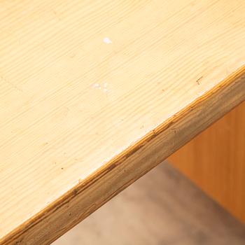 A pine writing desk by Olavi Hänninen for Nupponen, second half of the 20th Century.