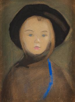 664. Helene Schjerfbeck, "Girl with Blue Ribbon".