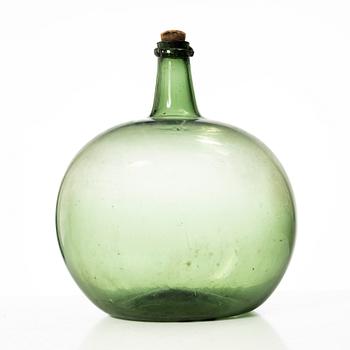 Bottle, glass. 17th-18th century.