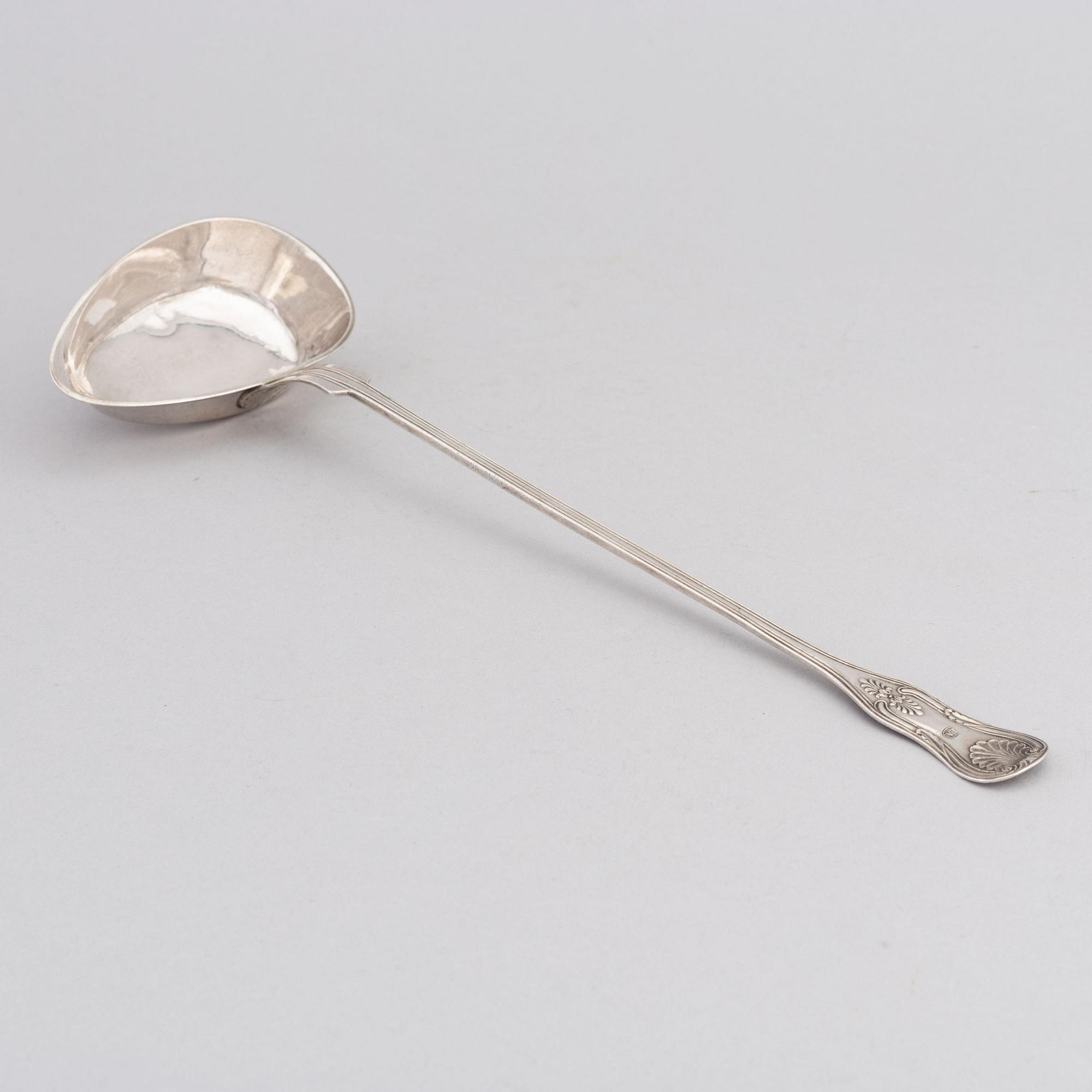 A Swedish Silver Laddle, mark of JA Selling, Härnösand 1869.
