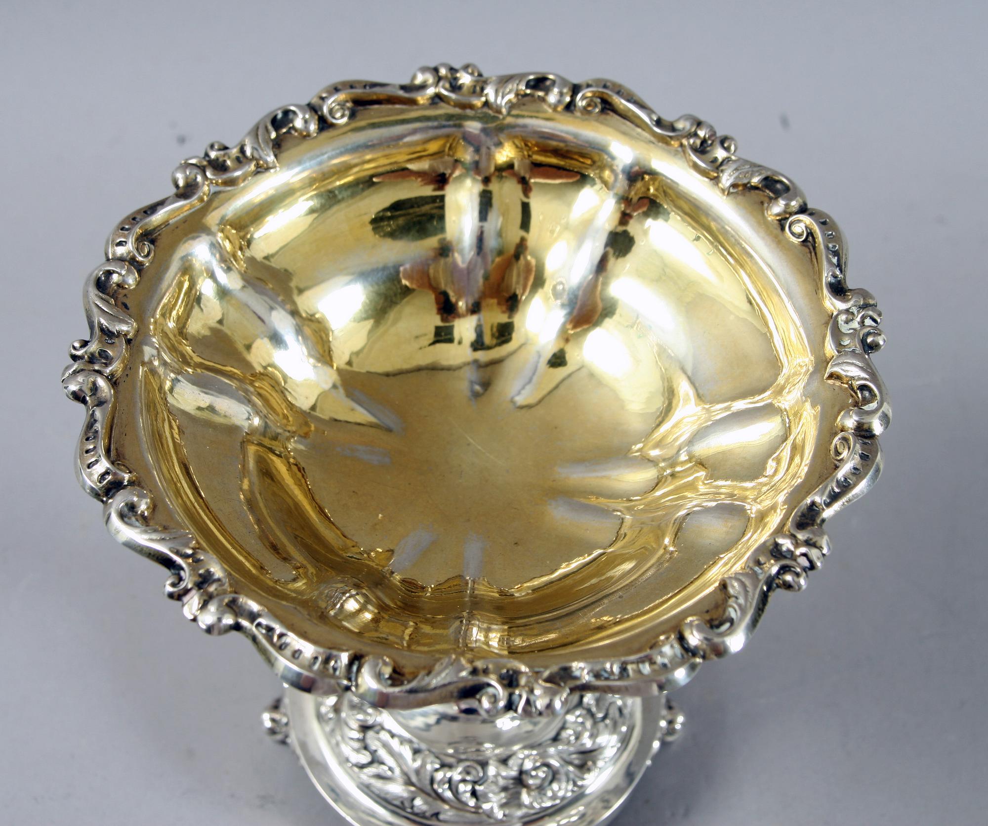 UPPSATSSKÅL, silver, Eric Ekströms verkstad, Växjö 1855.