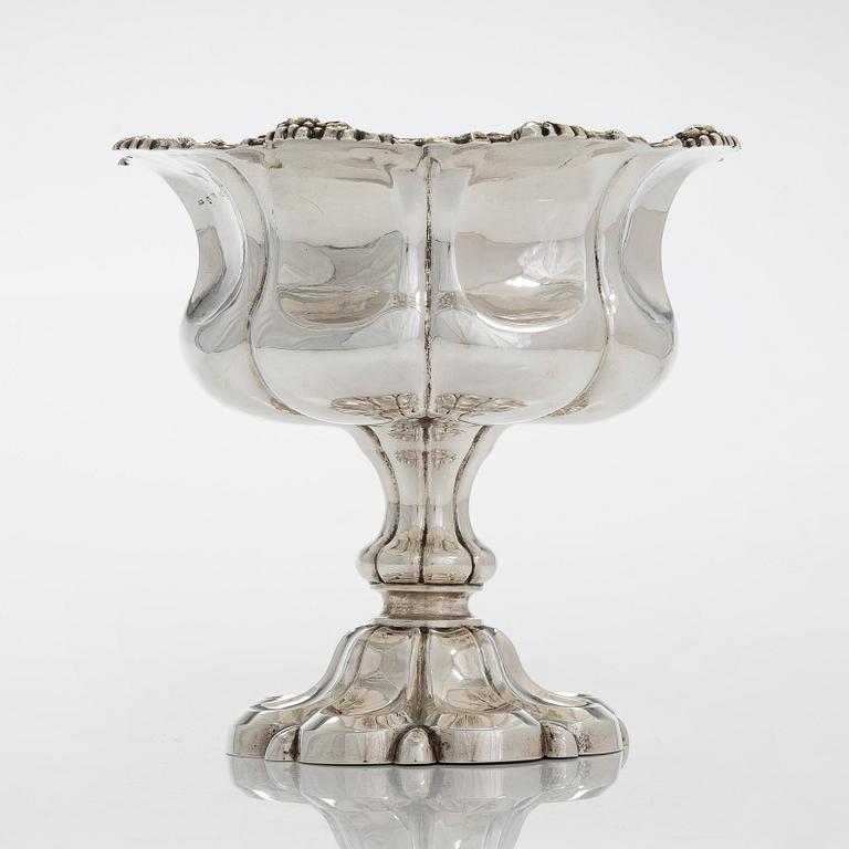A parcel-gilt sugar bowl, maker's mark of Anders Wilhelm Felixsson, Loviisa, Finland 1860.