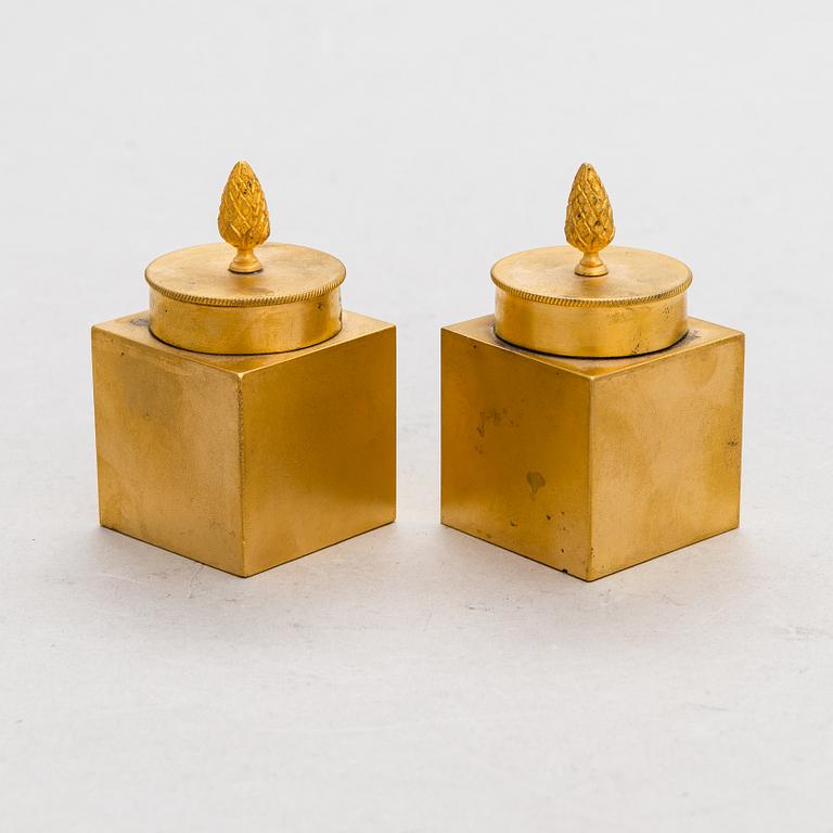 A French or Swedish Empire writing stand, mid 19th century.