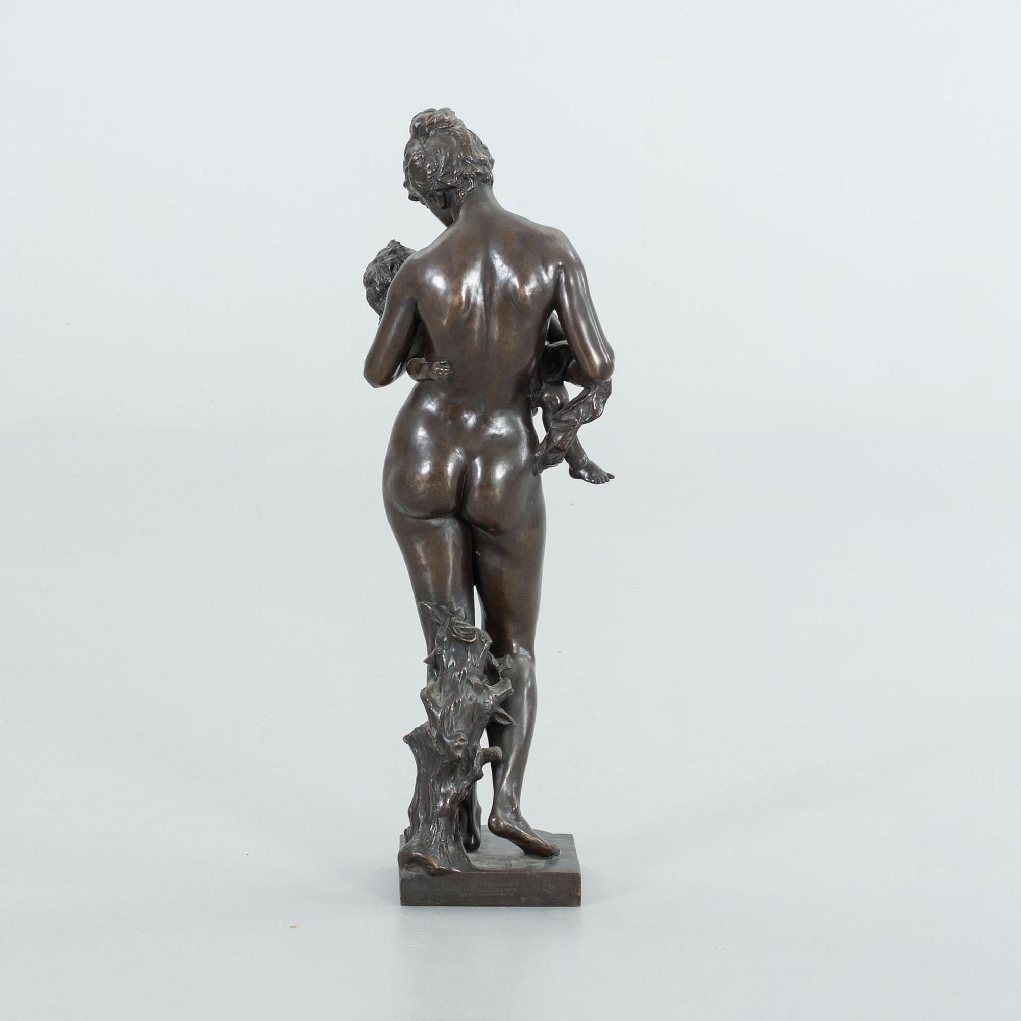 ROBERT BAERWALD, bronze. Signed, -96. Aktien Gesellschaft vermals H.Gladenbeck & Sohn Berlin Friedrichshagen.