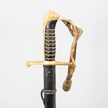 A Swedish infantry officer's sabre, 1899 pattern, with scabbard.