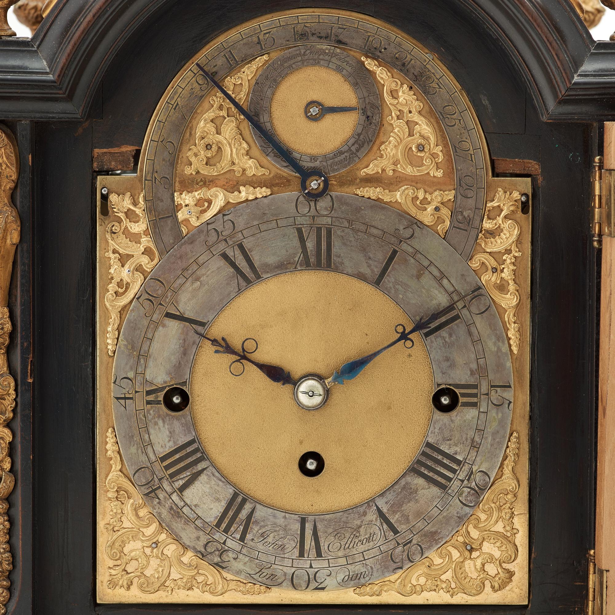 An mid 18th century quarter-chiming table clock by John Ellicott (1706-1772), London.