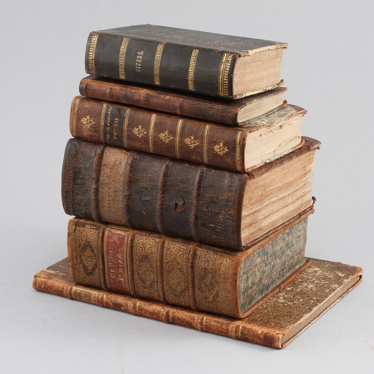 PARTI BÖCKER, 7 st, bla "Schwedisches Land-Recht wie dasselbe...", 1709, 1700-tal.