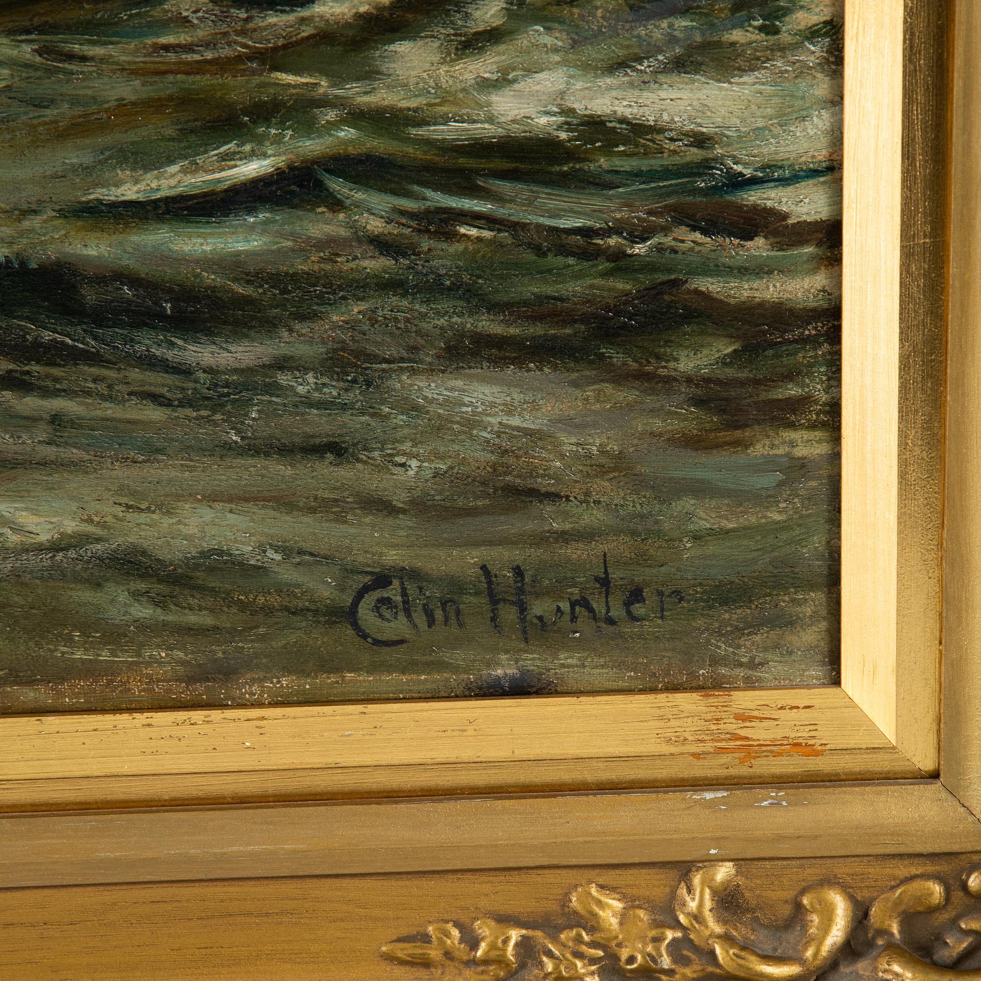 Colin Hunter, in the manner of, oil on canvas, signed.