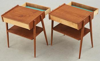 SÄNGBORD, ett par, 1950-tal.