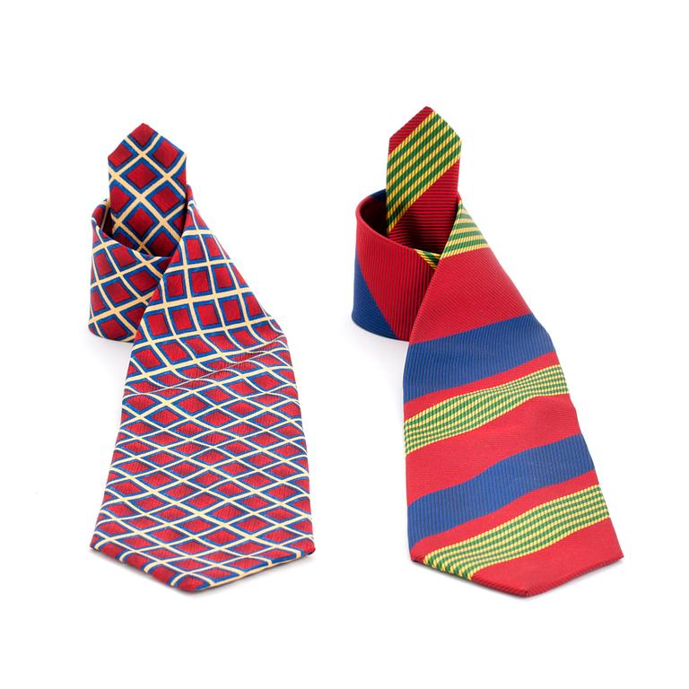 ERMENEGILDO ZEGNA, two silk ties.