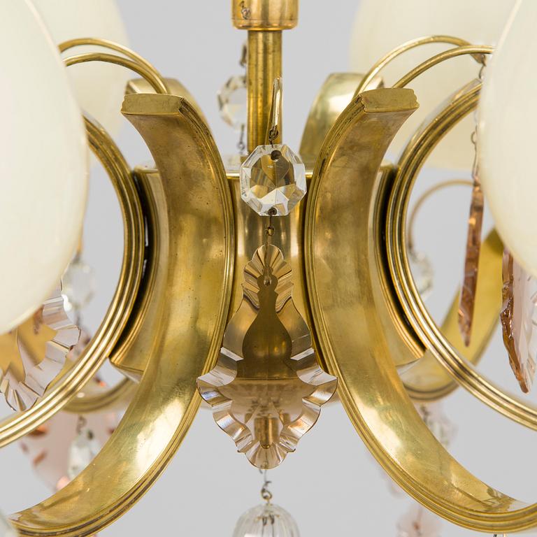 Paavo Tynell, a mid 20th century '1476/6 chandelier for Taito/ Idman.