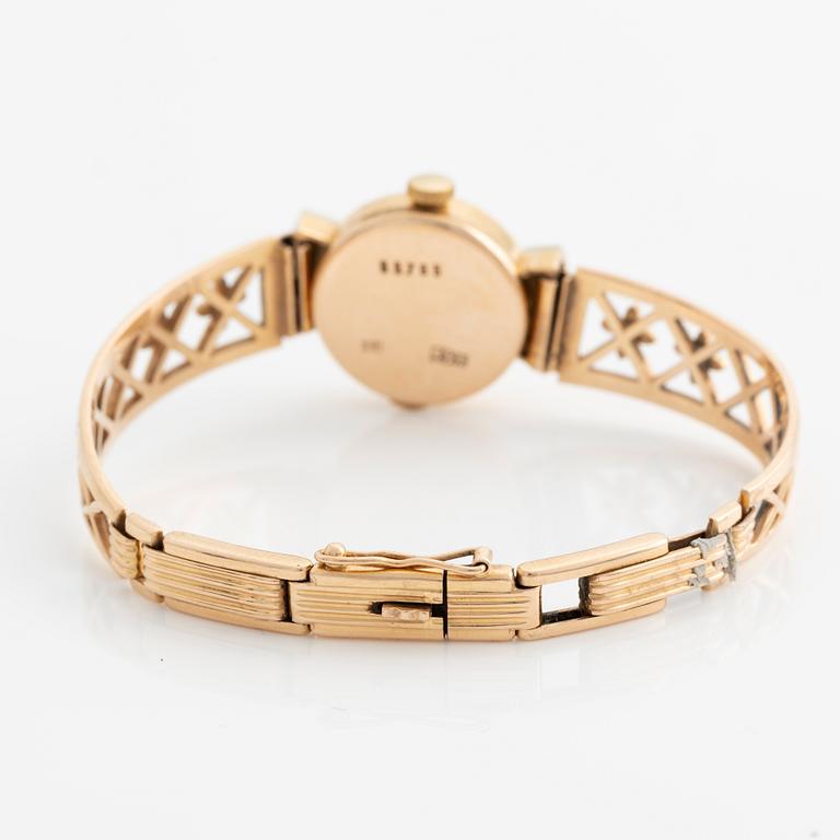 Armbandsur, 14K guld, 18 mm.