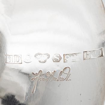 Heinz Decker, a pair of silver candlesticks, Decker Silversmide, Stockholm, 1982.