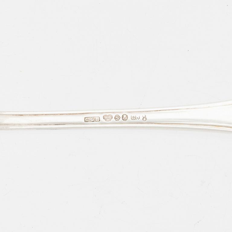 Bestickservis, 91 delar, silver, "Hallbergs Chippendale", CG Hallberg, bl.a. Stockholm 1923.