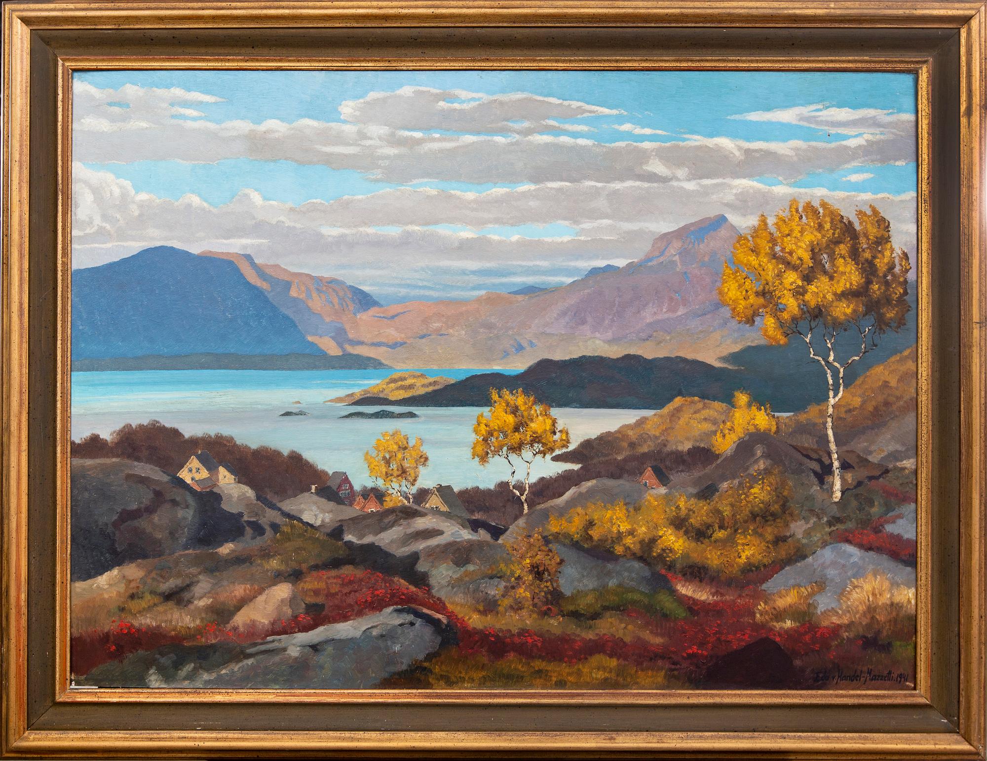 Eduard von Handel-Mazzetti, oil on panel signed and dated 1941.