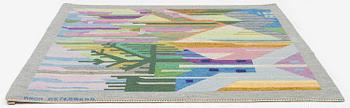 Agda Österberg, a tapestry, 'matta 307' flat weave and tapestry weave, c. 175 x 178 cm, signed AÖ.