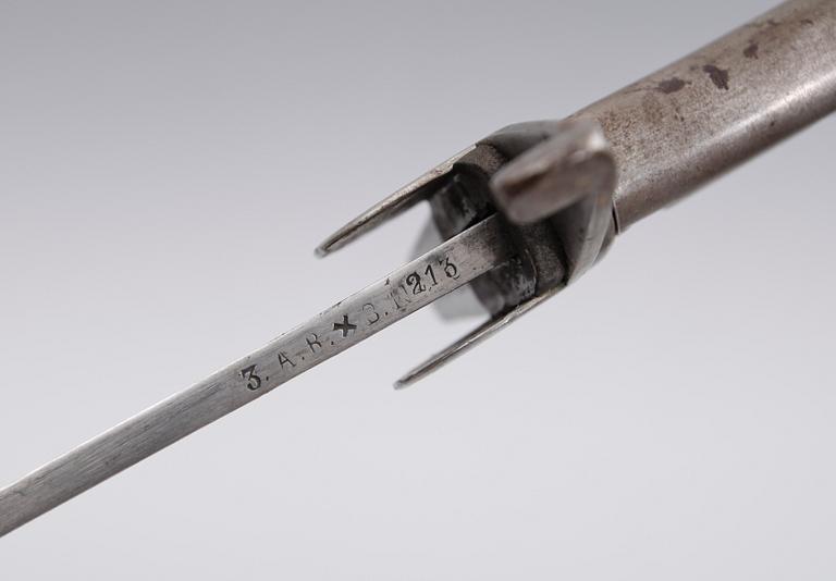 SABEL, modell 1831, för artilleriet.