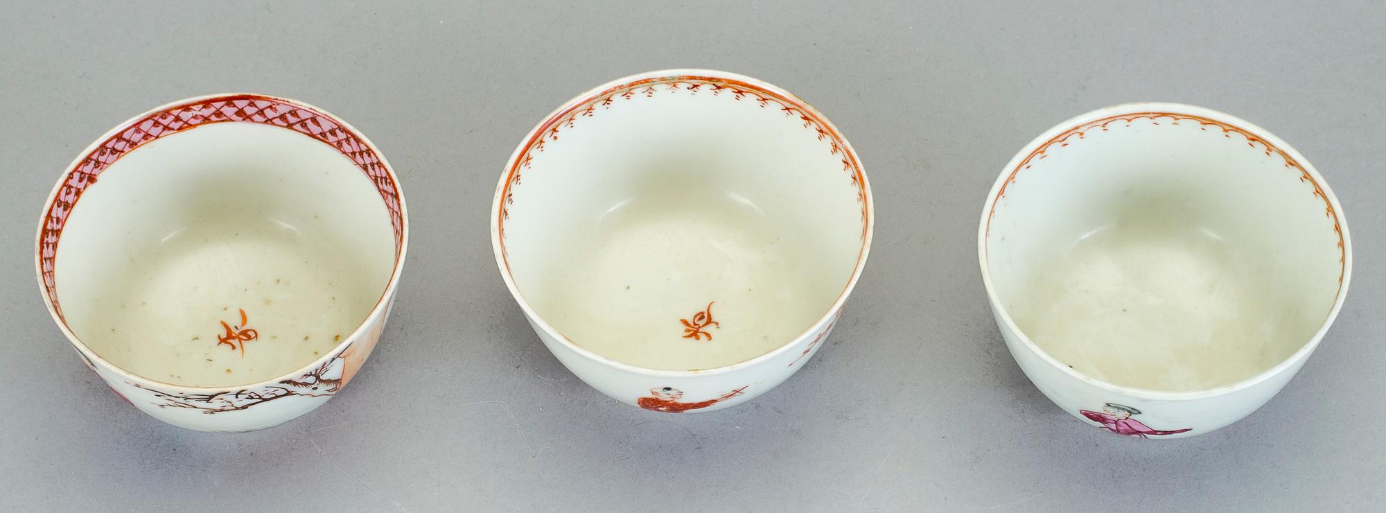 PARTI PORSLIN, 4 delar, Kina, 1700-tal.