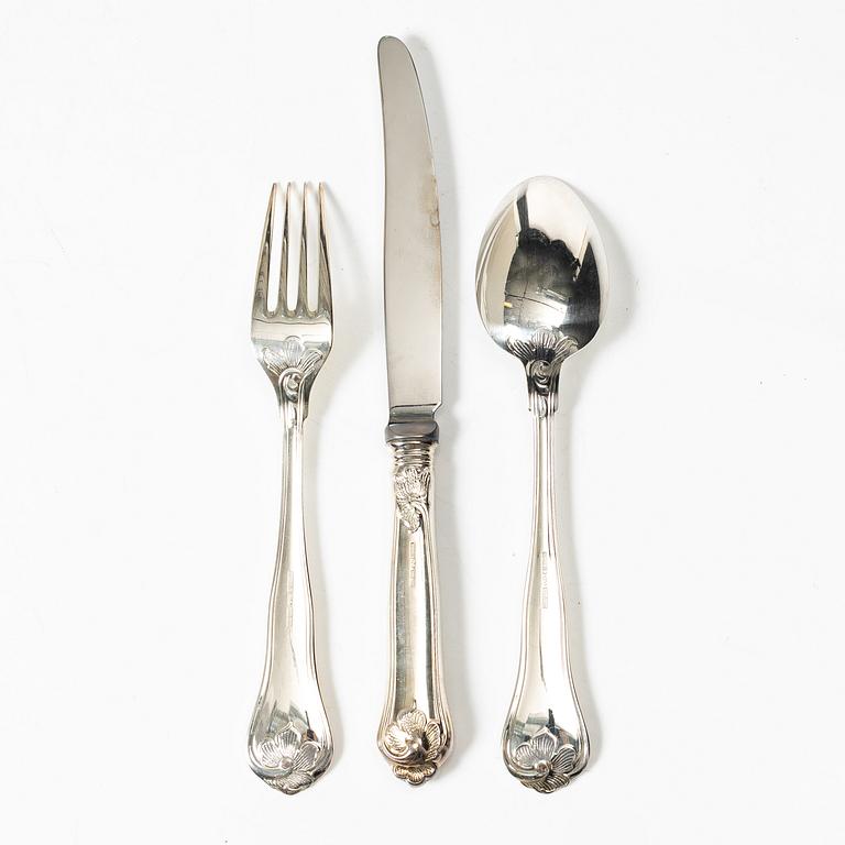 A 36-piece silver flat ware set, 'Saachsisk', Mema, Sweden, 1994-95.