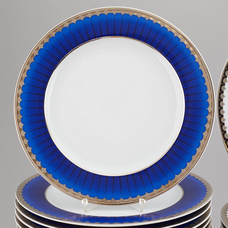 A Sigvard Bernadotte  service, Millenium design, 2000. (175 porcelain pieces and 96 cutlery pieces).