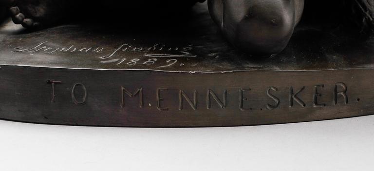 STEPHAN SINDING, efter, skulptur, basalt, signerad och daterad 1889, 1900-tal.