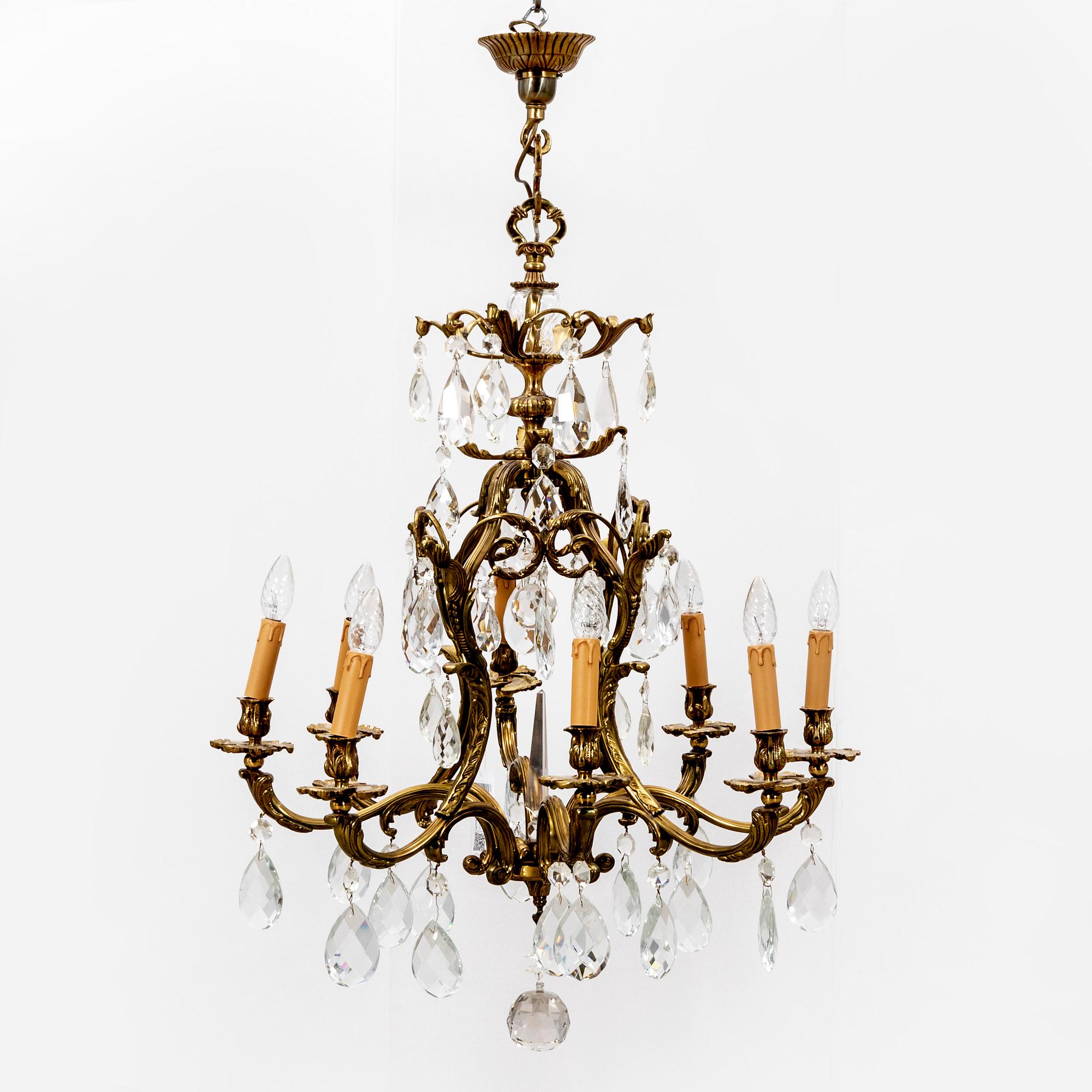 A 20th century Rococo style chandelier.