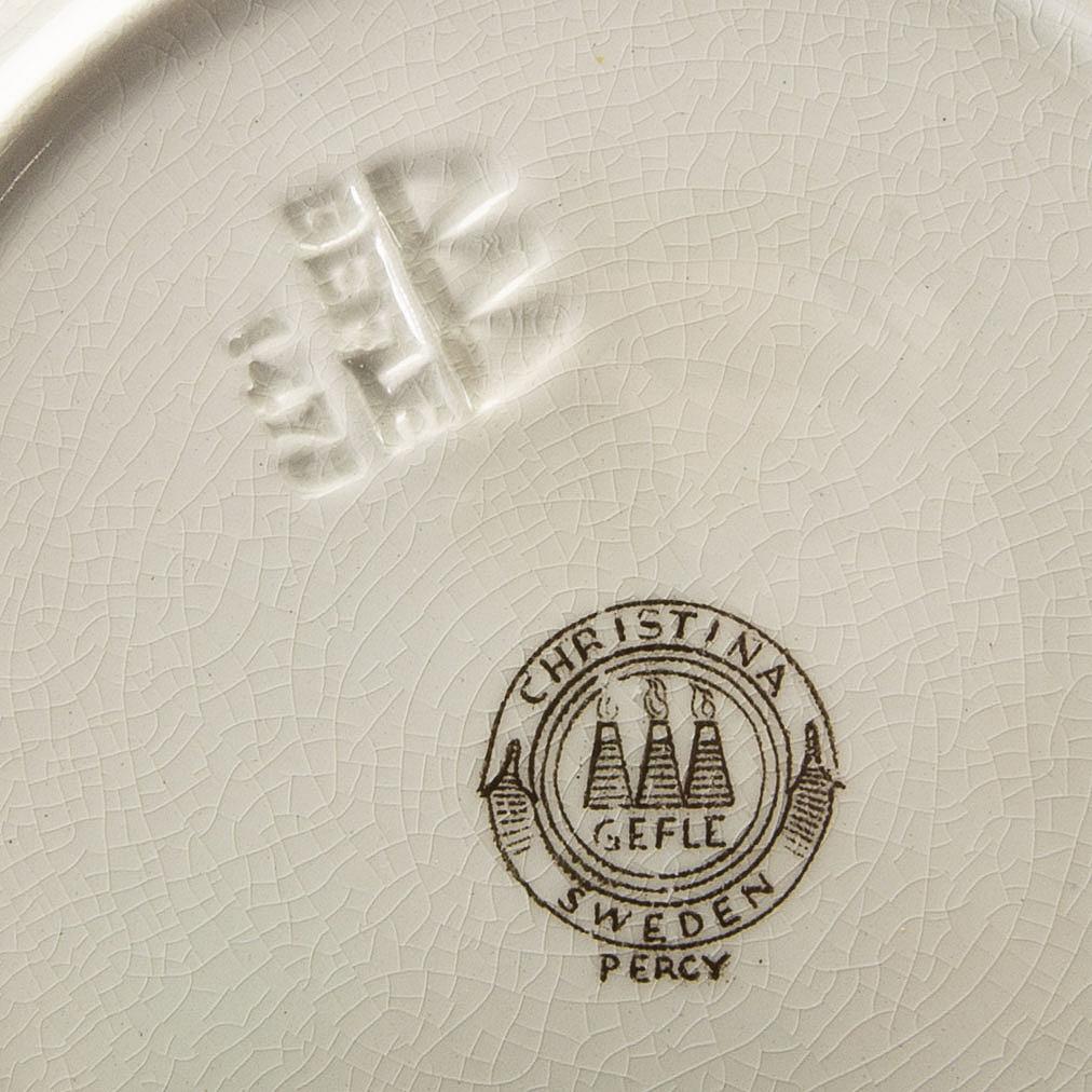 Arthur Percy, a 56-piece creamware dinner service 'Christina', Gefle.