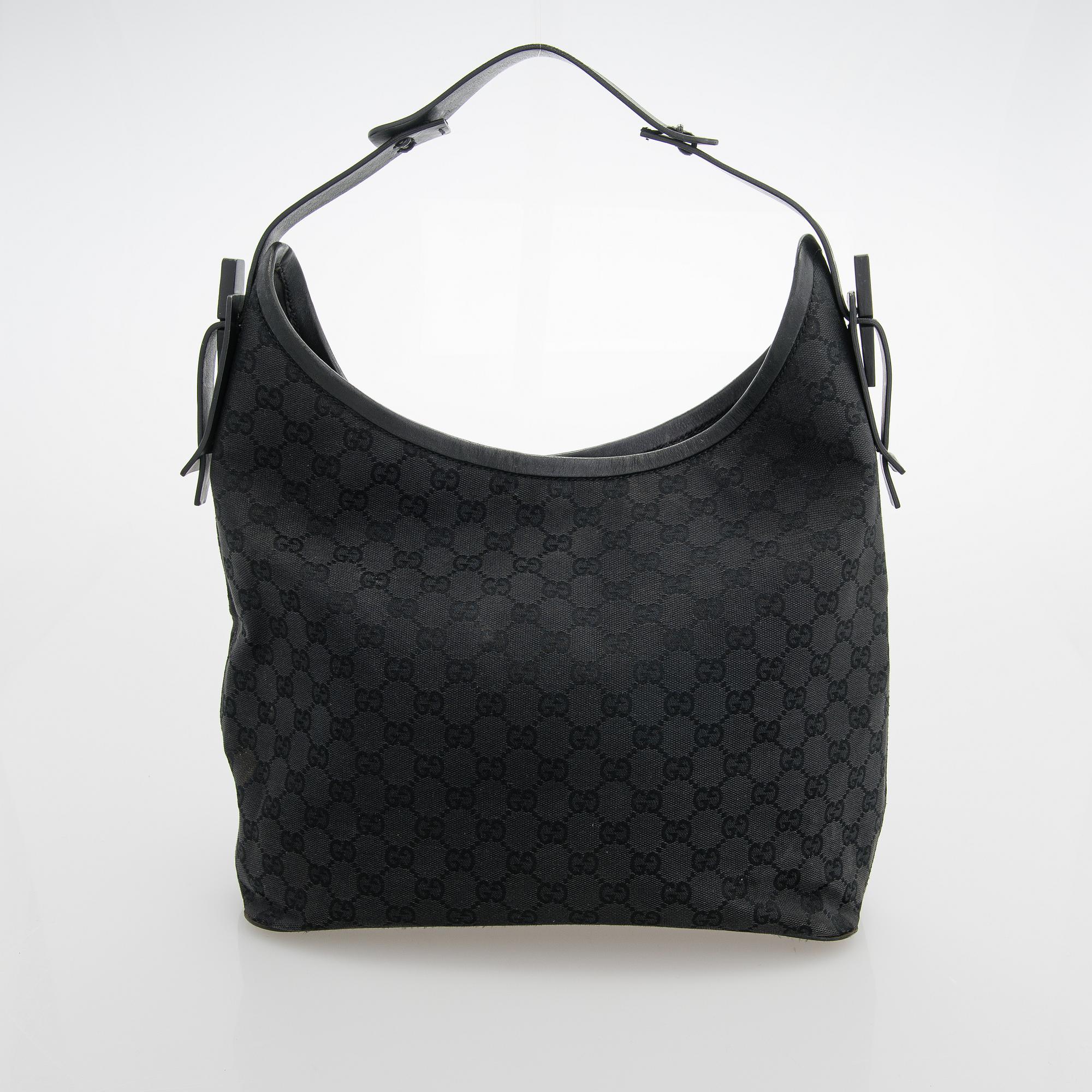 Gucci canvas hobo bag deals