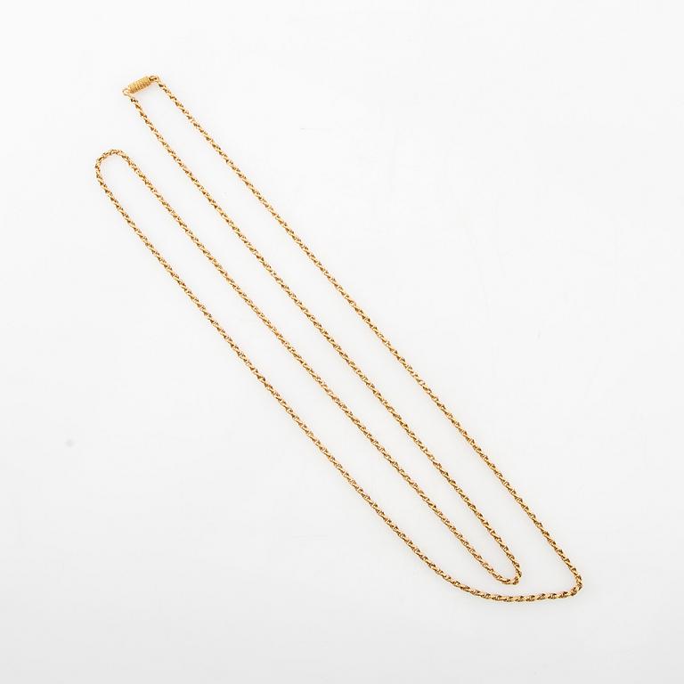 Halsband Cordell-länk 18K guld, sannolikt Åbo Finland 1882-1905.