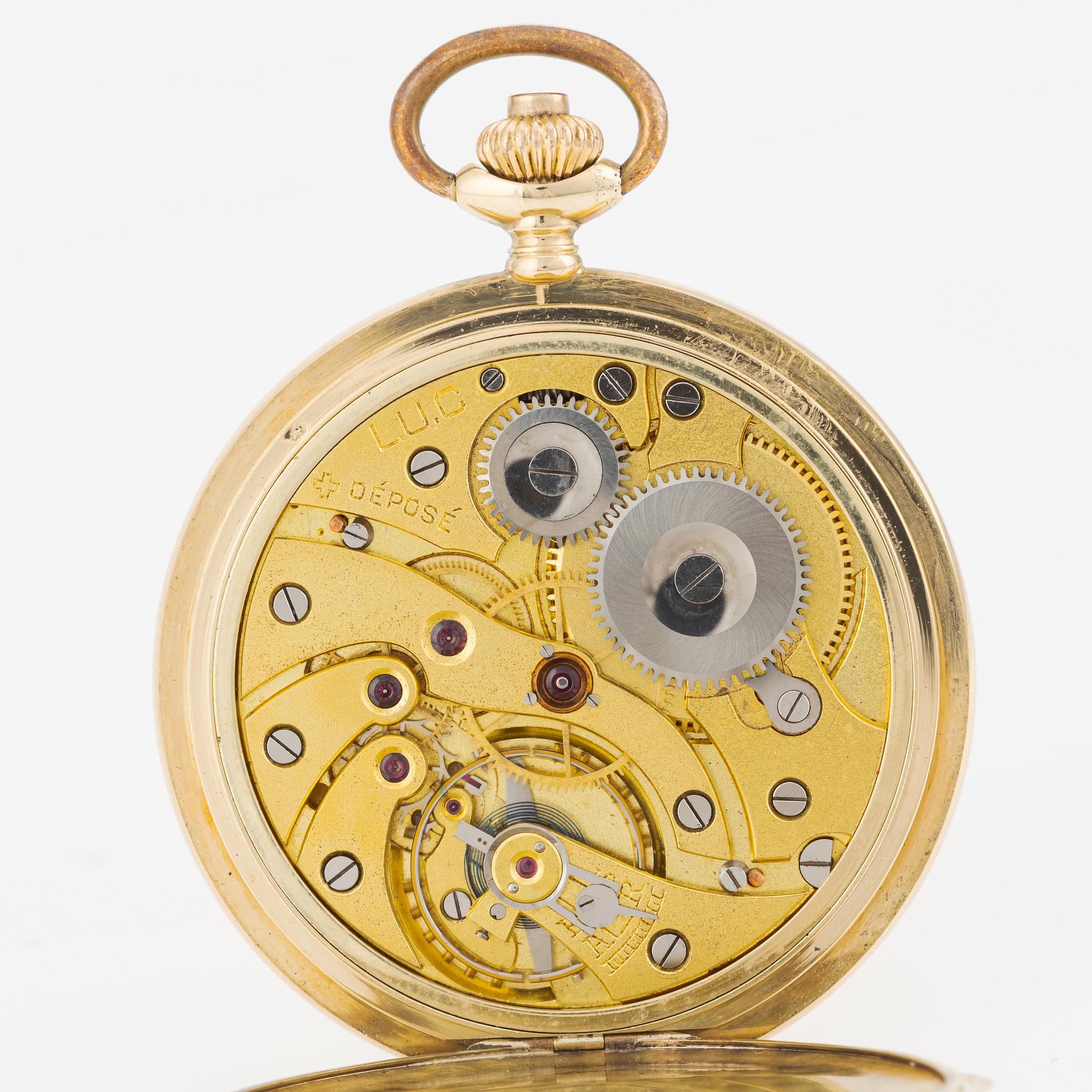 L.U.C, pocket watch, hunter, 51 mm.