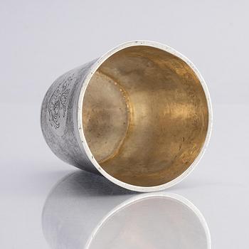 A German silver beaker, possibly Johann Reinhard, Leipzig (active 1694-1703).