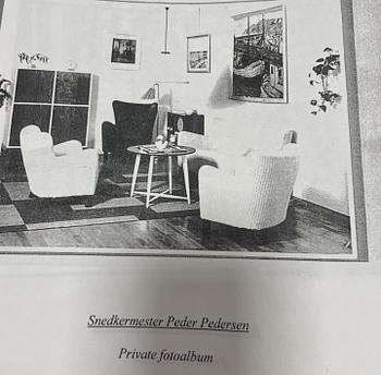 Danish Modern, fåtöljer, ett par, utförda av snickarmästare Peder Pedersen, Danmark, 1940-tal.