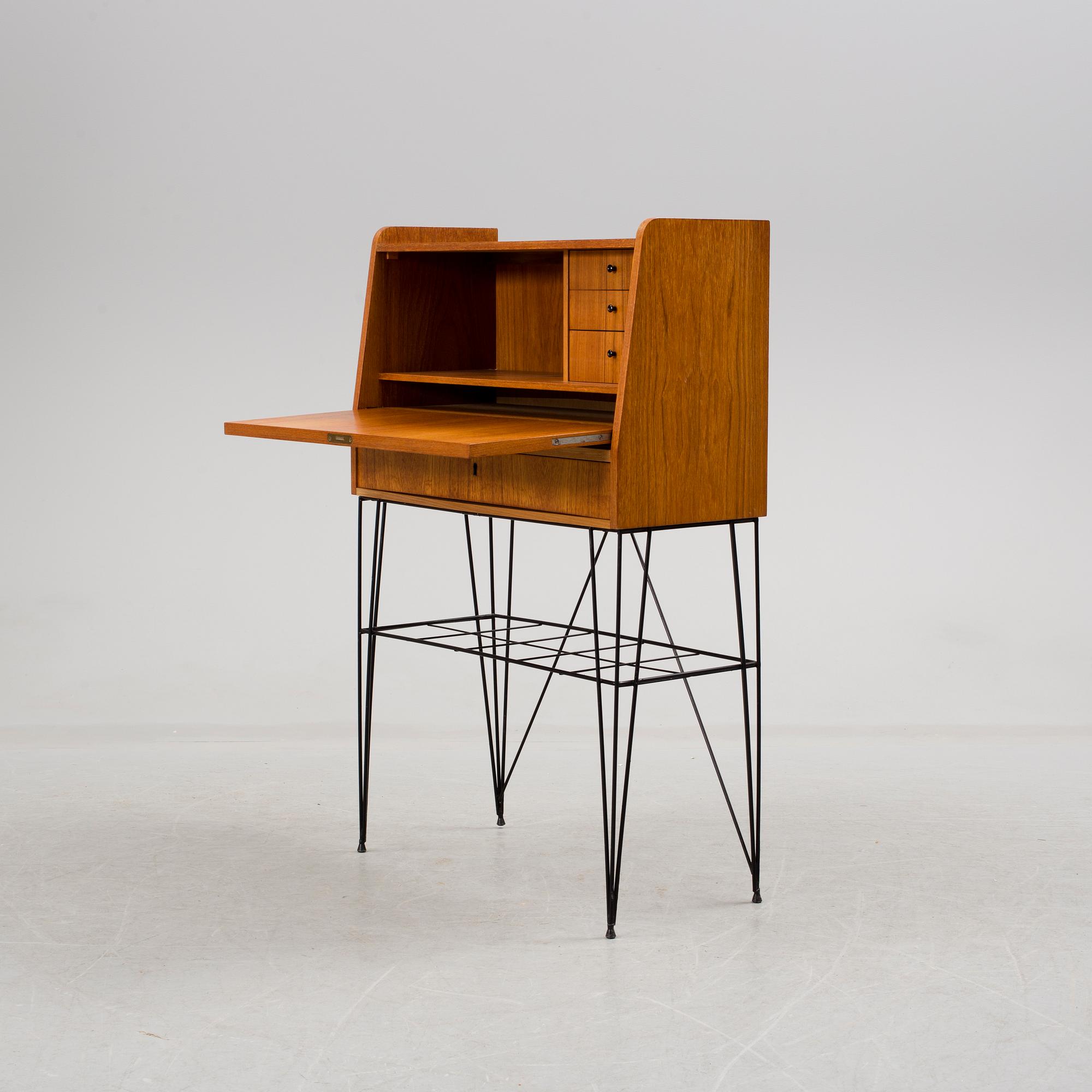 A Swedish 20th century secretaire  "Bang" veneered with teak designed for IKEA.