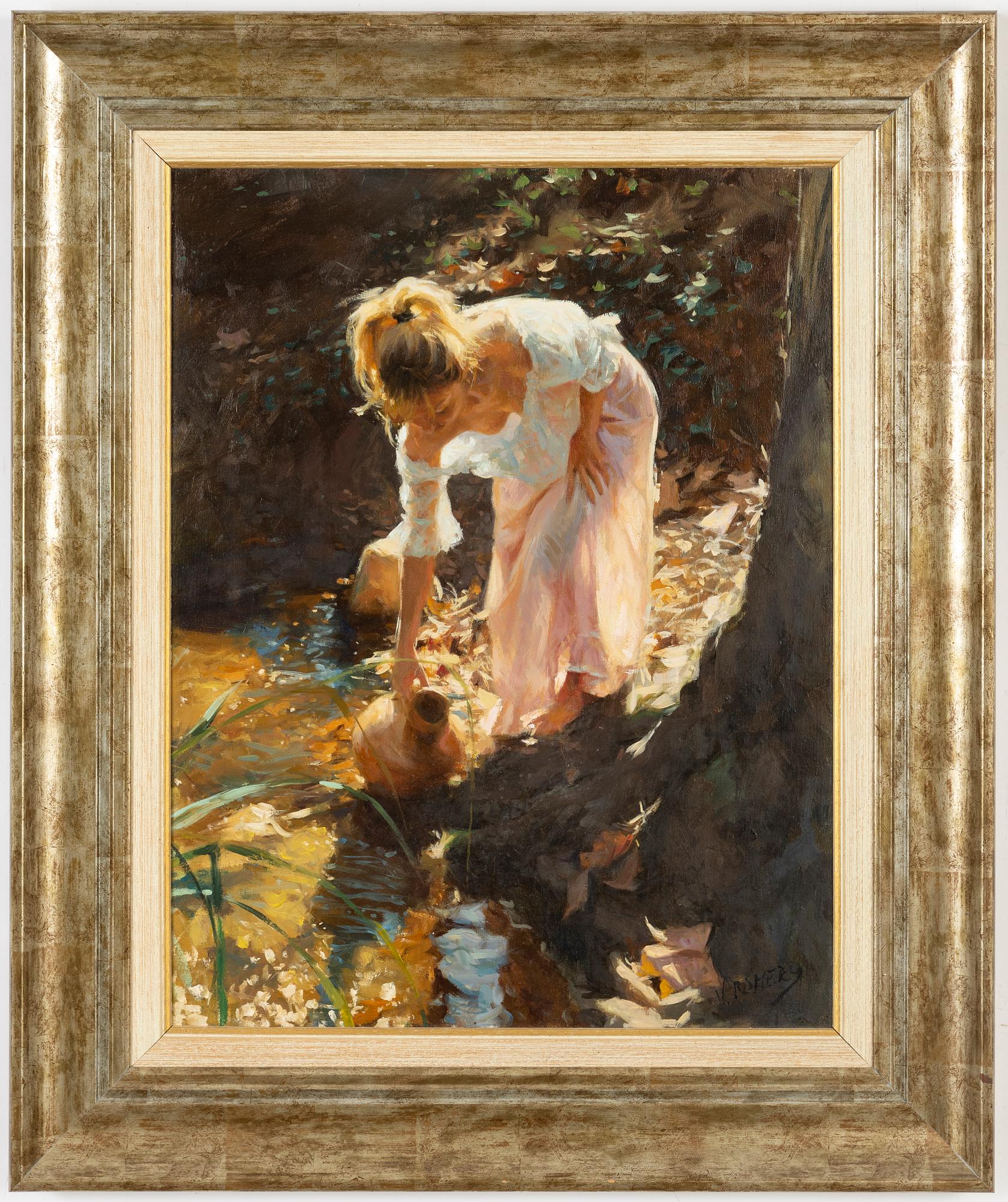 Vicente Romero Redondo, oil on canvas, signed.